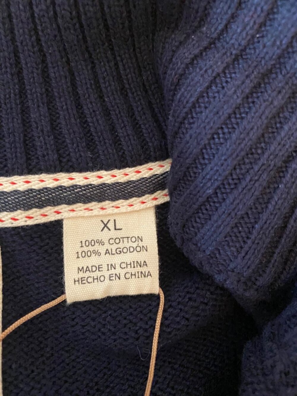 NWT Weatherproof Vintage Navy Half-Zip Sweater Nordic Pattern 100% Cotton - Picture 5 of 10